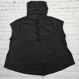Black Sleeveless Cropped Workout AVIA Hoodie SIZE:LARGE